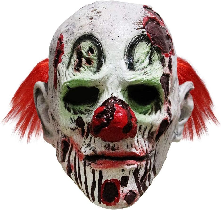 longpo Halloween Scary Evil Clown Mask Horror Face Zombie Costume - PuriLite