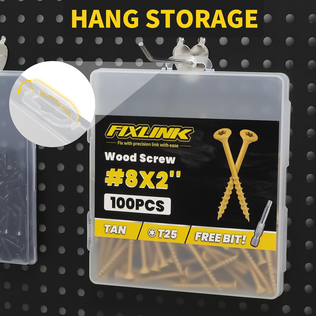 Wood Screws 3 Inch, FIXLINK Deck Screws #10 x 3, 310pcs, Epoxy Coated, T25 Star Bit Above 1500 Hour Salt Spray Coating Outdoor Decking Screws Excellent Rust Resistant for Outdoor Wood Fence - PuriLite