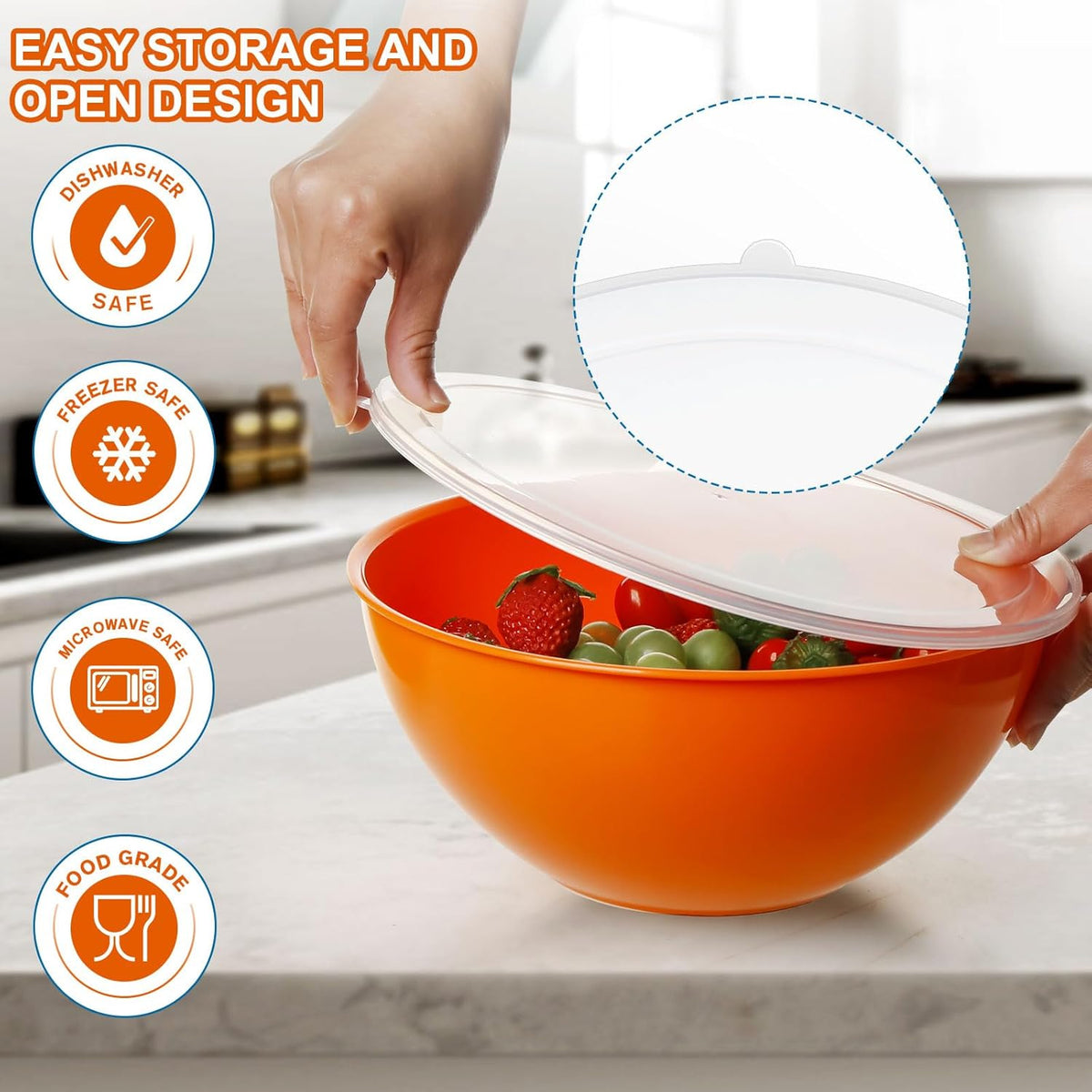 Purilite Select Plastic Mixing Bowl Set - PuriLite