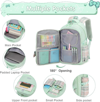 ACESAK Girls Backpack - 3PCS Backpack for Girls Cute School Backpacks for Girls Kindergarten - PuriLite