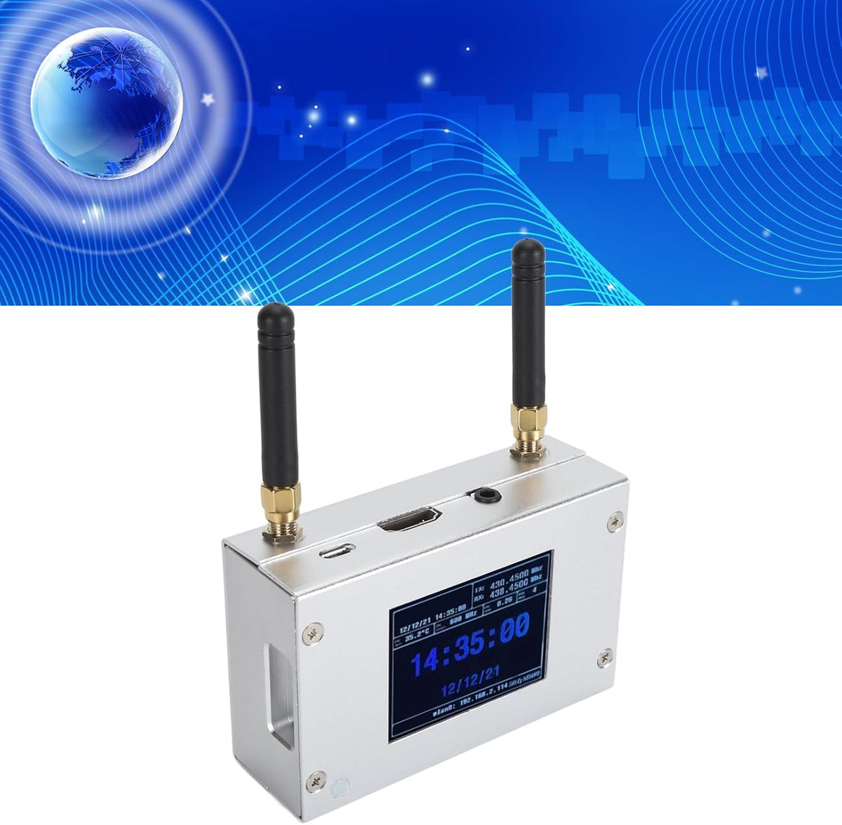 MMDVM Digital Hotspot Board, Multi Mode Digital Voice Modem with 8G Memory Card, Aluminum Housing, Support C4FM DMR DSTAR P25 for HAM Radio - PuriLite