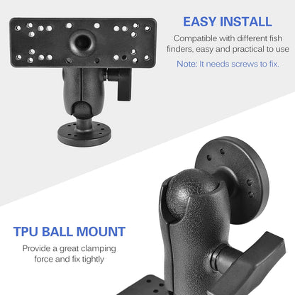 XINZY Portable Kayak Fishfinders Holder Fish Finder Ball Mount Base 360° Swivel Fish Finder Mount Fish Finder Kayak Accessory - PuriLite