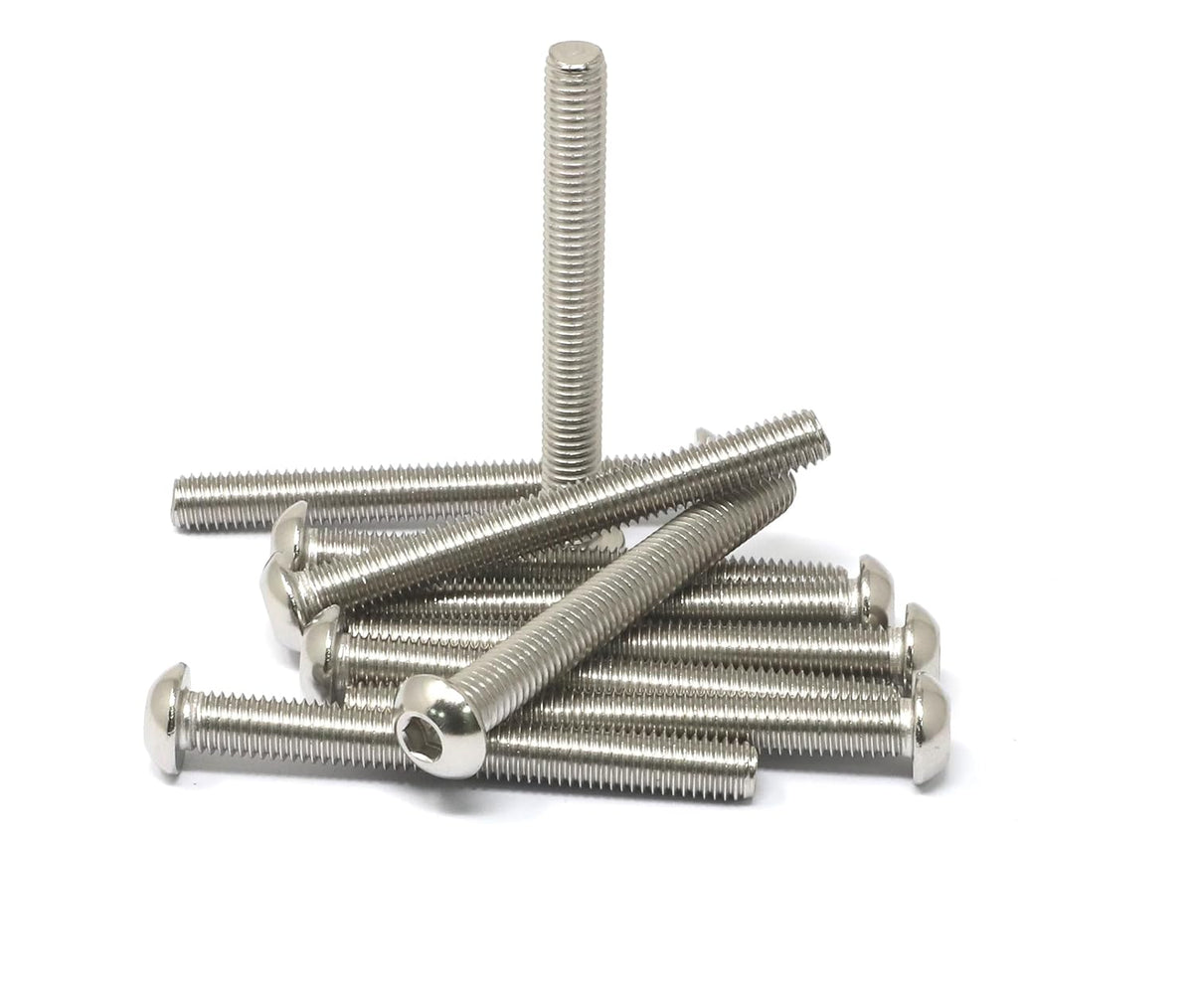 iexcell 50 Pcs M6 x 20mm Thread Pitch 1 mm Stainless Steel 304 Hex Socket Button Head Cap Screws Bolts Kit - PuriLite