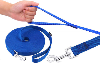 AMAGOOD Dog/Puppy Obedience Recall Training Agility Lead-15 ft 20 ft 30 ft 50 ft Long Leash-for Dog Training,Tie Out,Play,Safety,Camping (15 feet, Black) - PuriLite