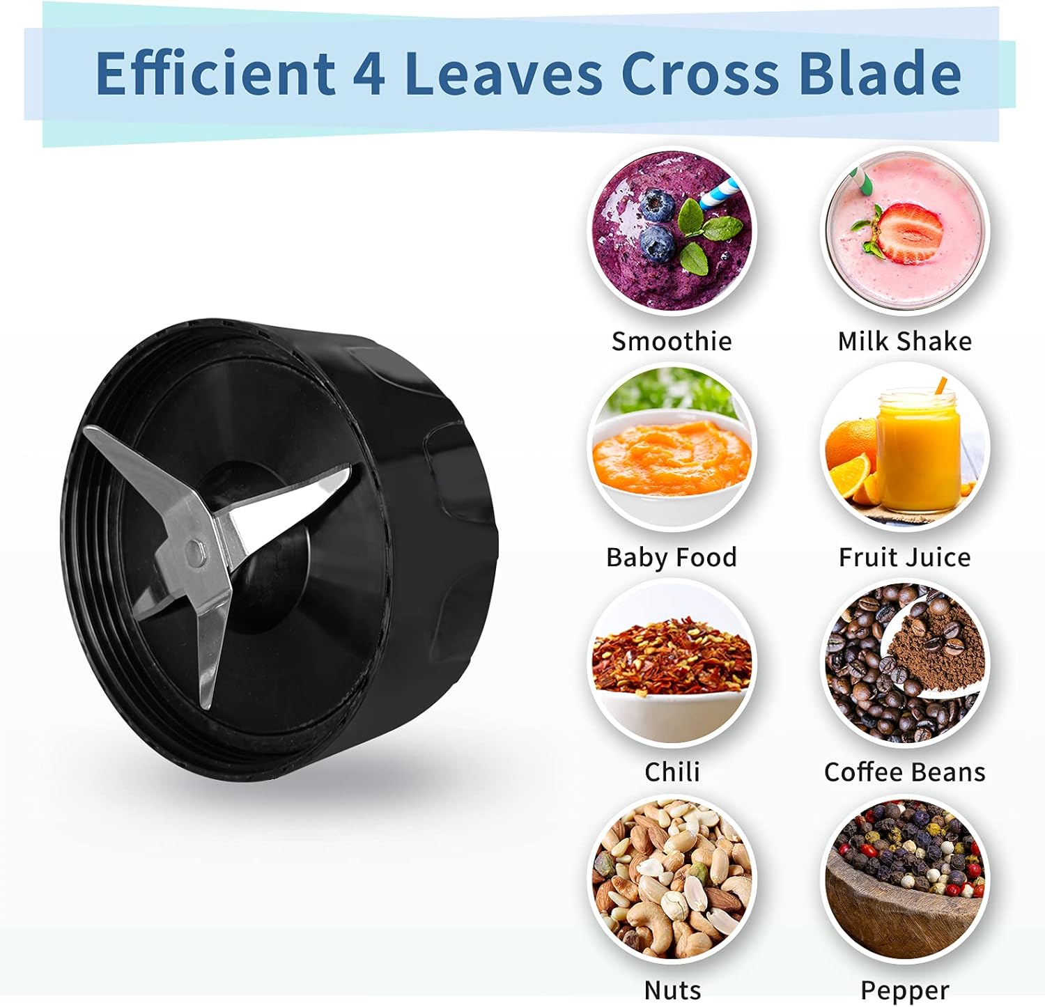 La Reveuse Personal Size Blender 250 Watts Power for Shakes Smoothies Seasonings Sauces with 1 Piece 15 oz Cup,1 Piece 10 oz Mug,BPA Free (Black) - PuriLite