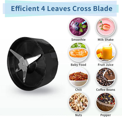 La Reveuse Personal Size Blender 250 Watts Power for Shakes Smoothies Seasonings Sauces with 1 Piece 15 oz Cup,1 Piece 10 oz Mug,BPA Free (Black) - PuriLite