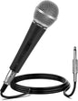 Pyle Professional Dynamic Vocal Microphone - Moving Coil Dynamic Cardioid Unidirectional Handheld Microphone with ON/OFF Switch Includes 15ft XLR Audio Cable to 1/4'' Audio Connection - PDMIC59 - PuriLite