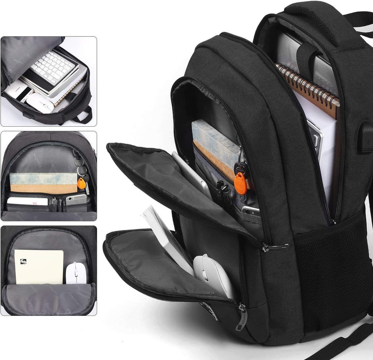 Backpack for Teen Girls,Boys School Backpack for Women with USB,College Backpack,Big Flower - PuriLite