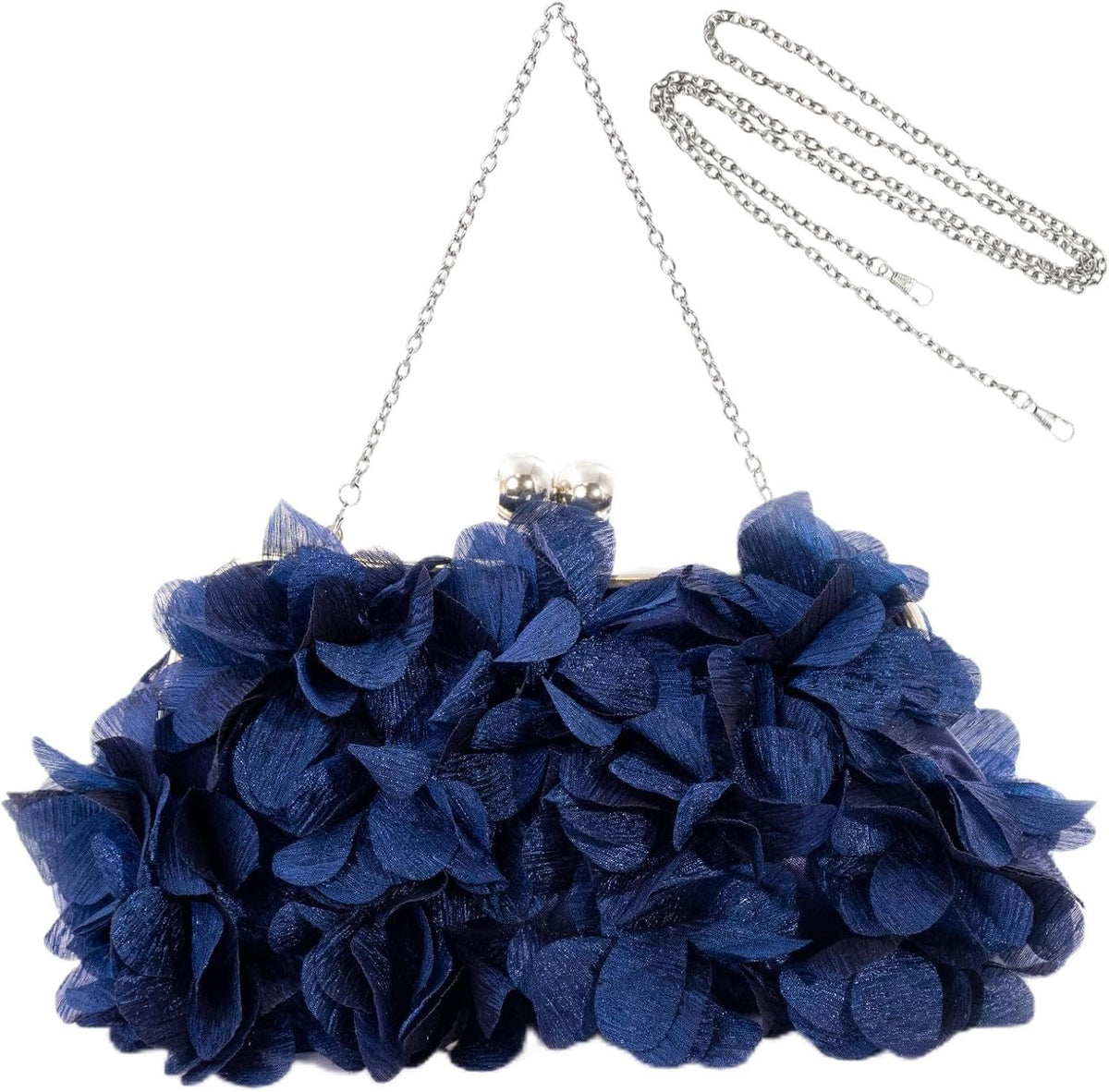 JAMBHALA Clutch Evening Handbags Floral Appliques Small Clutch Purses for Women - PuriLite