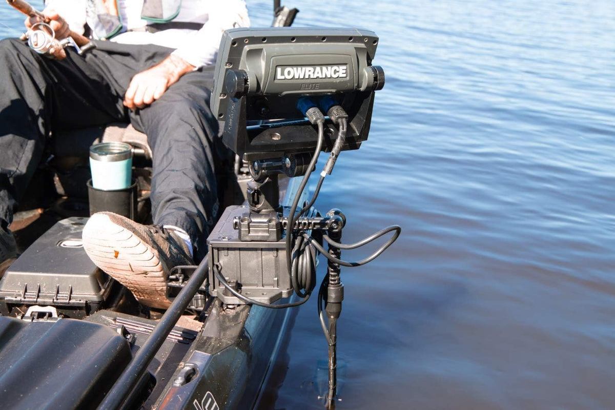 YakAttack CellBlok Track Mounted Battery Box for Fish Finders | Quick-Release Battery Storage & Mounting Platform | Fits GearTrac & Most Kayak Track Systems | Made in USA - PuriLite