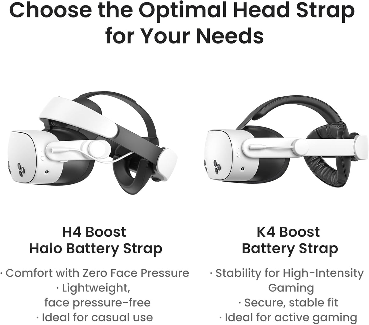 KIWI design K4 Boost Battery Head Strap for Meta Oculus Quest 3/3S, Adjustable VR Headband Accessories with Dual Charge, Extend Playtime & Reduce Facial Stress - PuriLite