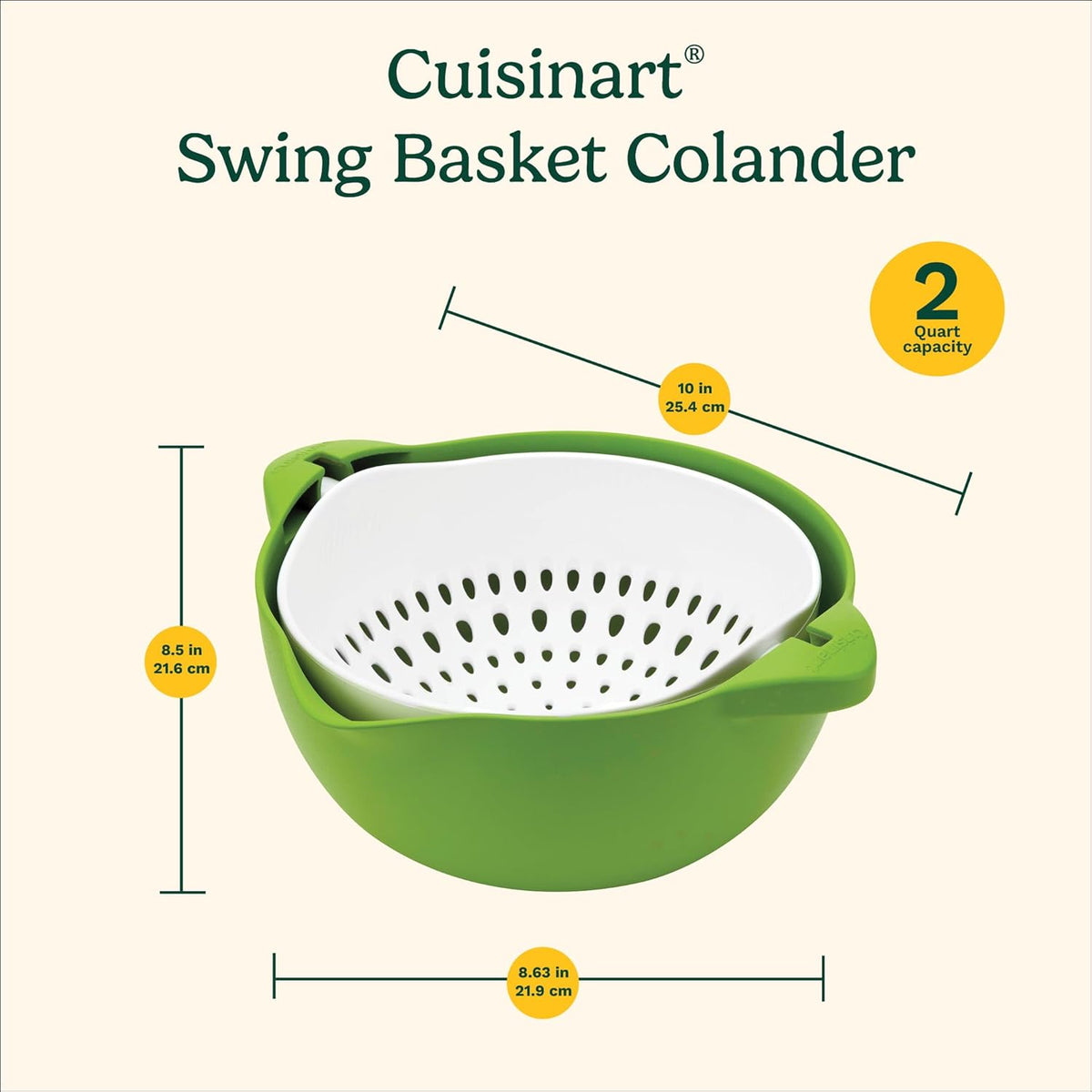 Cuisinart Salad Spinner with Easy-to-Spin Knob (CTG-00-SASC) - PuriLite