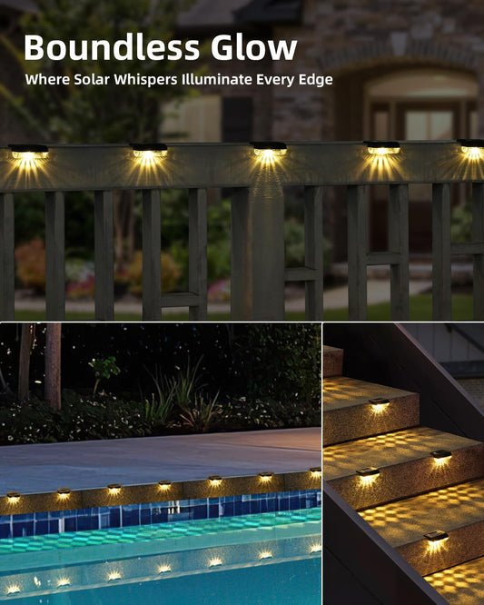 16Pack Solar Lights Outdoor Stair Lights 3000K Warm White - PuriLite