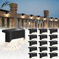 Solar Deck Lights 16 Pack Solar Fence Light Solar Powered Outdoor Step Light IP65 Waterproof LED Solar Pathway Light for Deck Fence Railing Garden Patio StairYard, Black - PuriLite