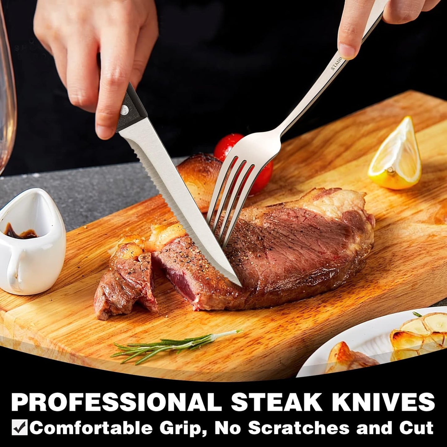 Purilite Select 48-Piece Silverware Set with Steak Knives - PuriLite