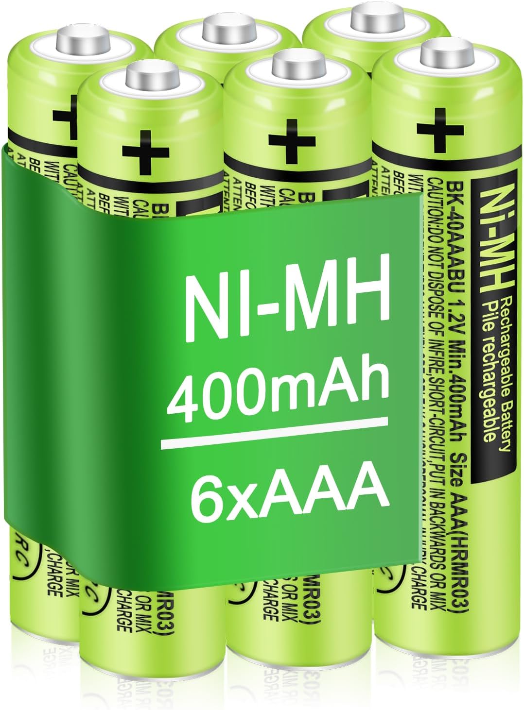 6 Pack BK-40AAABU Ni-MH AAA Rechargeable Battery for Panasonic,1.2v 400mah Rechargeable AAA Batteries Panasonic Cordless Phones, Electronics,Remote Controls - PuriLite