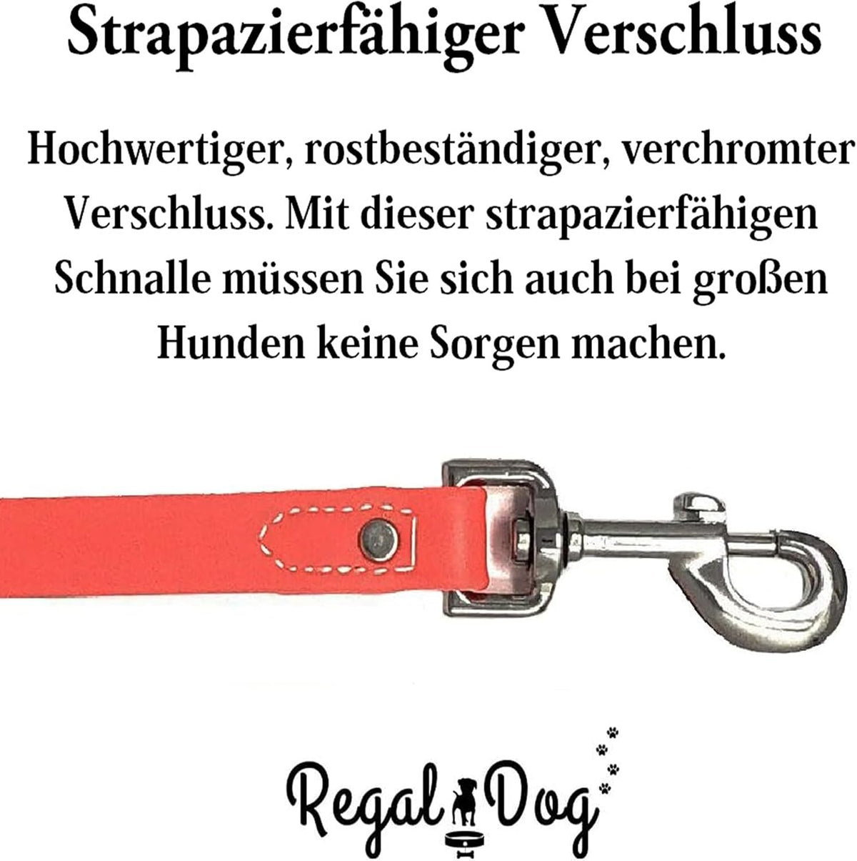Regal Dog Products Medium Orange Dog Collar with Heavy Duty Double Buckle & D Ring | Vinyl Coated, Custom Fit, Adjustable Biothane Dog Collar Chew Resistant Waterproof Center-Ring Collar for Dogs - PuriLite