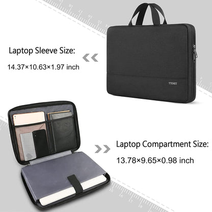 Ytonet Laptop Sleeve, 15.6 inch TSA Laptop Bag Laptop Case Water Resistant Computer Carrying Bag Compatible for Lenovo, HP, Dell, Asus Notebook, Gifts for Men Women, Grey - PuriLite