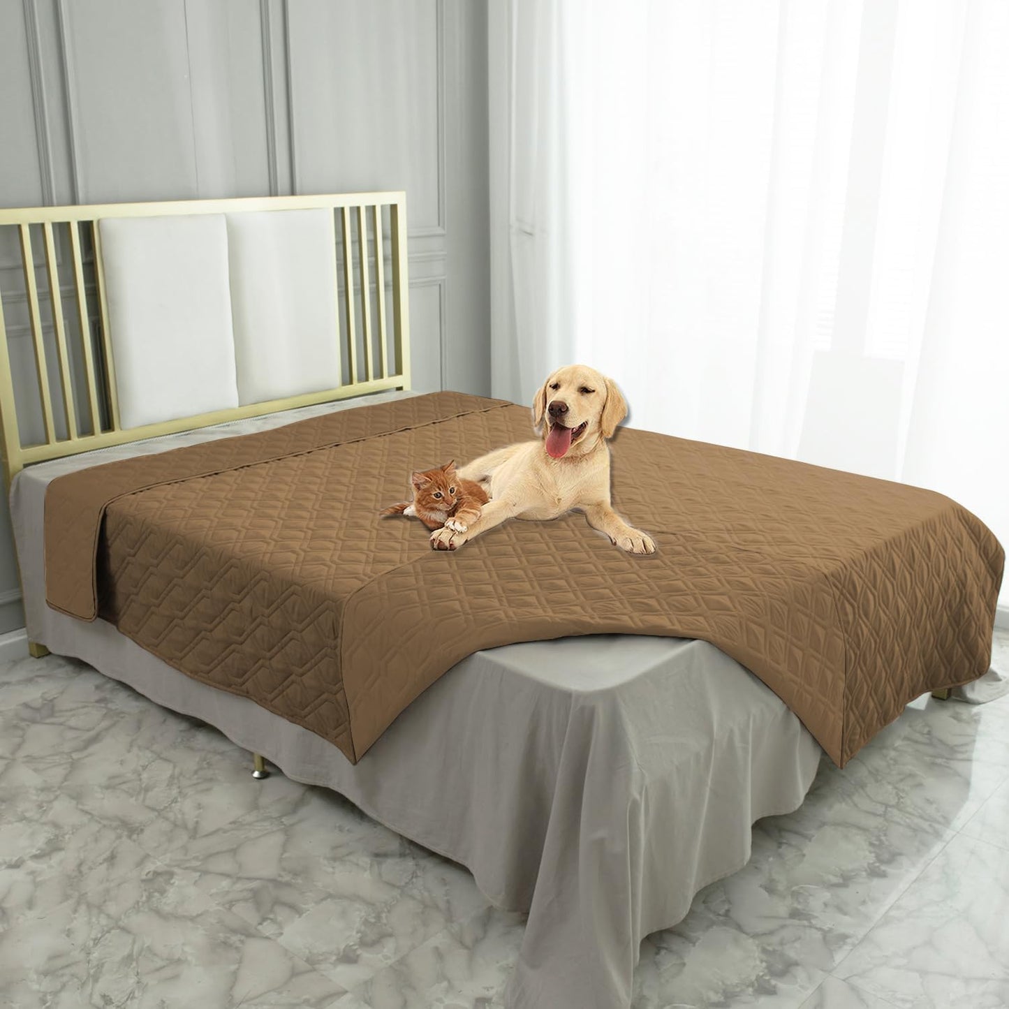 Ameritex Waterproof Dog Bed Cover Pet Blanket for Furniture Bed Couch Sofa Reversible - PuriLite