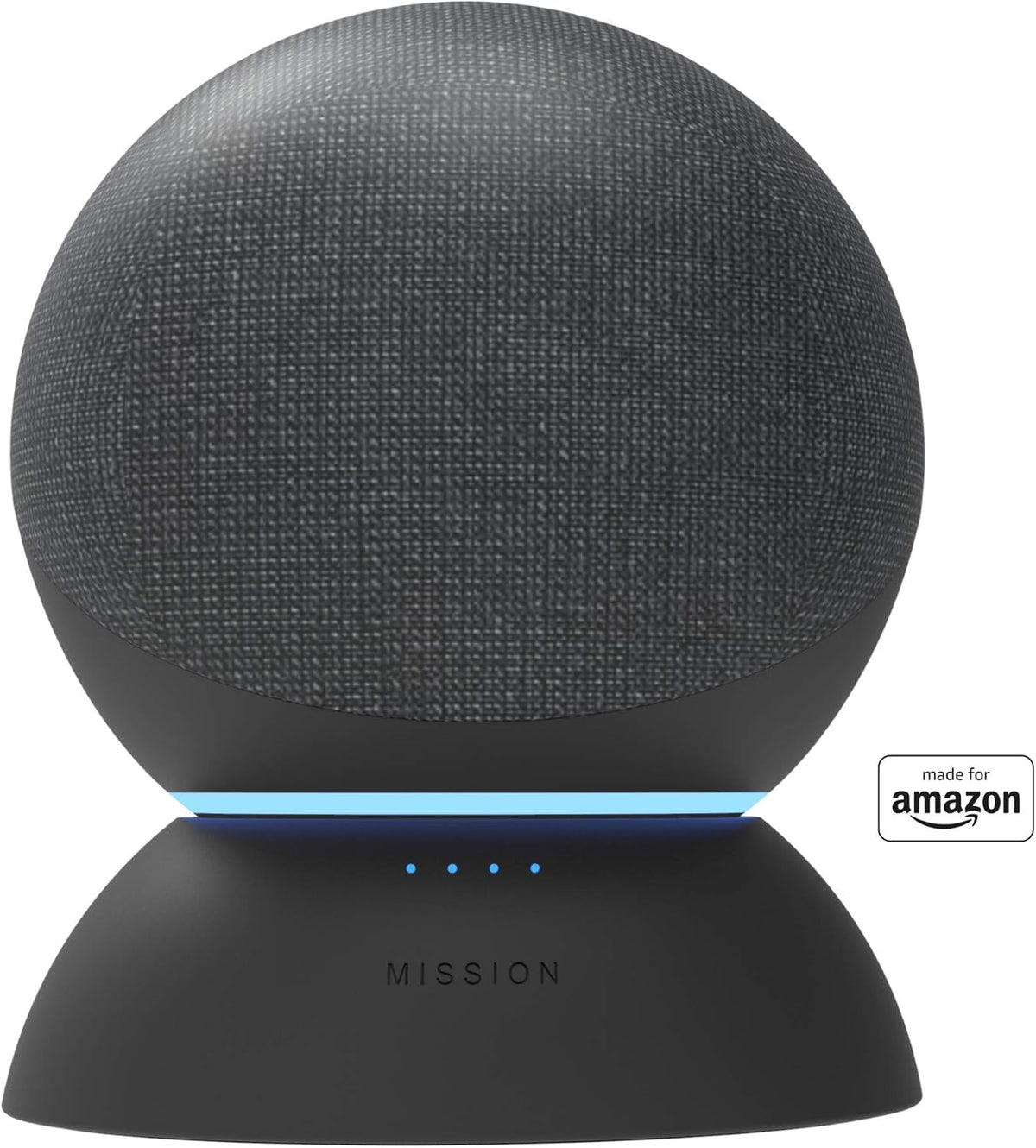 Battery Base in Black, for Echo (4th generation). Not compatible with previous generations of Echo or Echo Dot (1st Gen, 2nd Gen, or 3rd Gen). - PuriLite