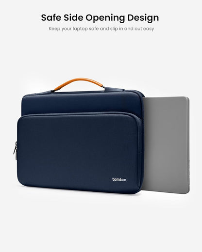 tomtoc 360 Protective Laptop Carrying Case for 16-inch New MacBook Pro M4/M3/M2/M1 Pro/Max 2024-2019, Water-Resistant Laptop Bag Sleeve with Accessory Pocket for The New Razer Blade 15 - PuriLite