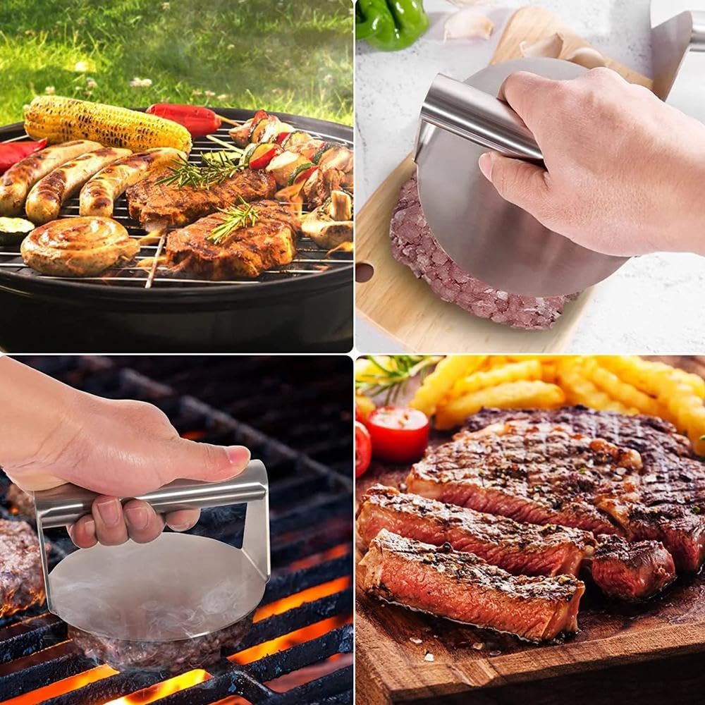 Purilite Select Stainless Steel Burger Smasher Tool - PuriLite