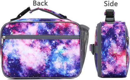 FlowFly Kids Lunch Box Insulated Soft Bag Mini Cooler Back to School Thermal Meal Tote Kit for Girls, Boys, Black - PuriLite