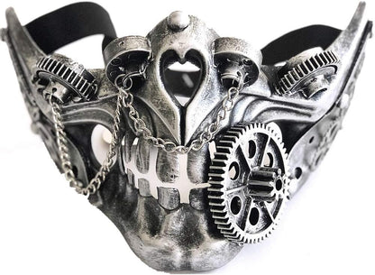 Storm buy] Steampunk Style Metallic Half Bottom Face Mask Halloween Costume Cosplay - PuriLite