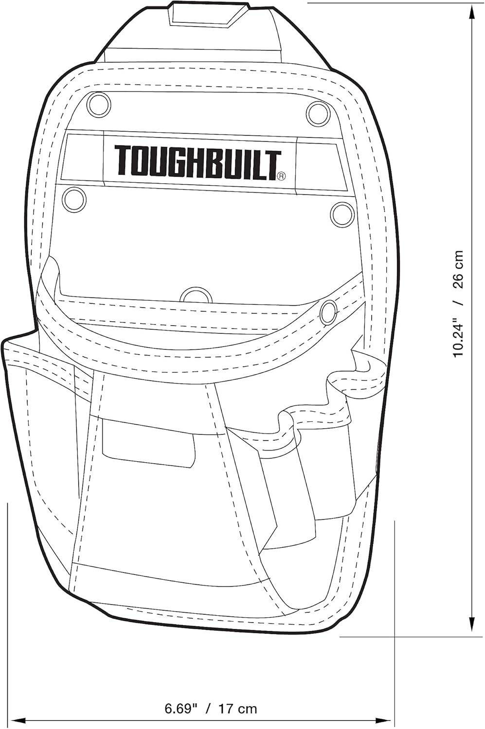TOUGHBUILT TOU-CT-26 Universal Pouch/Knife Pocket - PuriLite