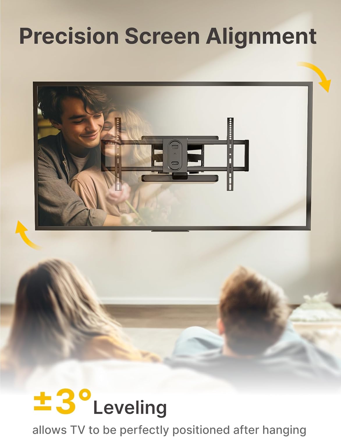 monTEK Long Arm TV Wall Mount for Most 43-90 Inch TVs, 42.5 Inch Long Extension TV Mount Swivel and Tilt, Full Motion Wall Mount TV Bracket Fit Max VESA 800 x 400mm, Up to 132 lbs, 16”,18” Studs - PuriLite