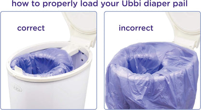 Ubbi Steel Diaper Pail, White - PuriLite
