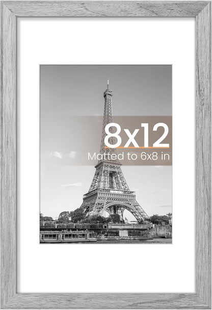 upsimples 11x14 Picture Frame, Display Pictures 8x10 with Mat or 11x14 Without Mat, Wall Hanging Photo Frames, Black - PuriLite