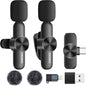 CKOKC Wireless Microphone for iPhone - Android Phone and Laptop PC, USB Microphones for Podcasting, Lavalier Microphone for Interview Video Vlog YouTube - PuriLite