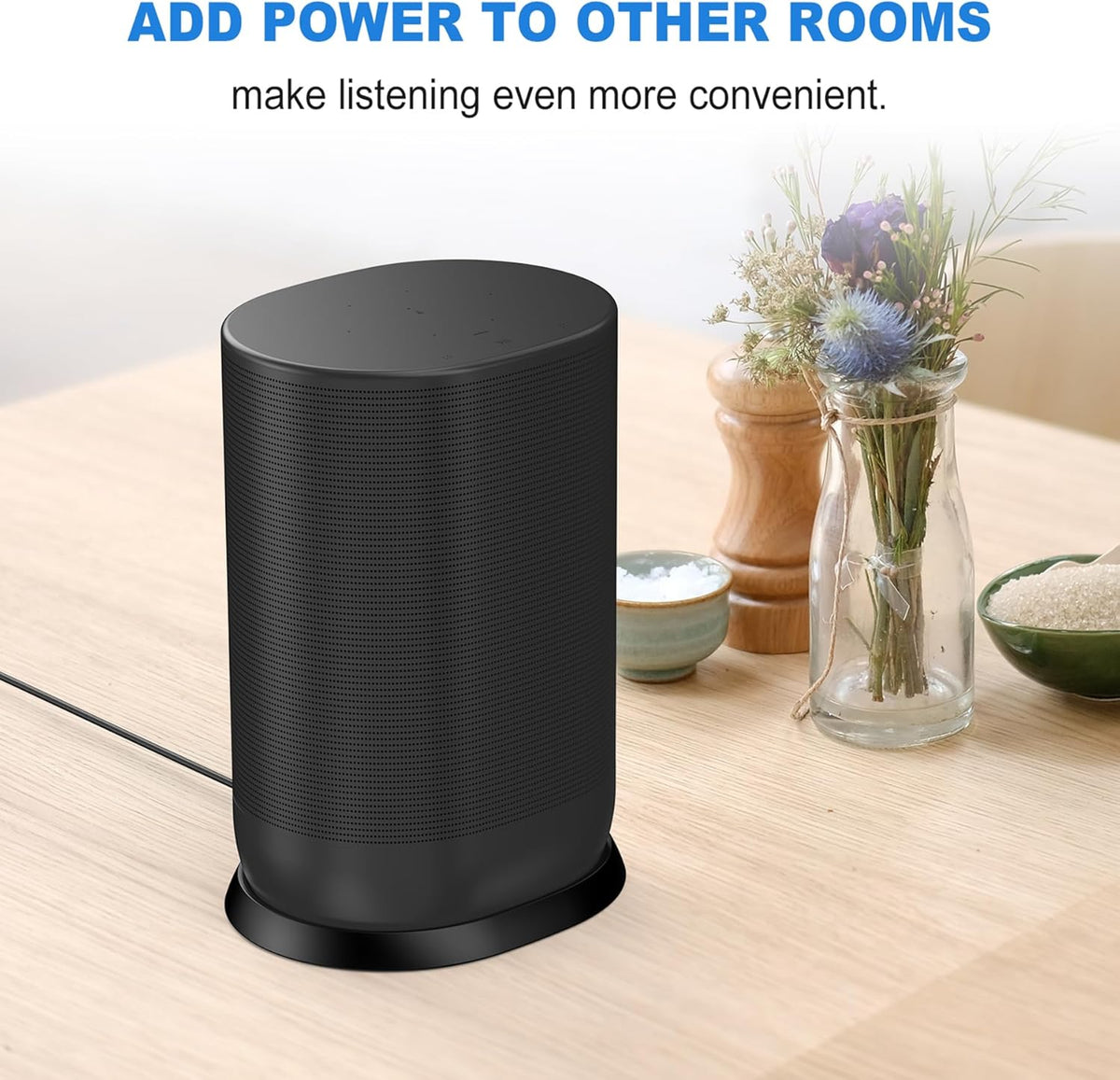 Soarking Charging base for Sonos Move Gen 2nd and 1st with 45W Adapter(Black) - PuriLite