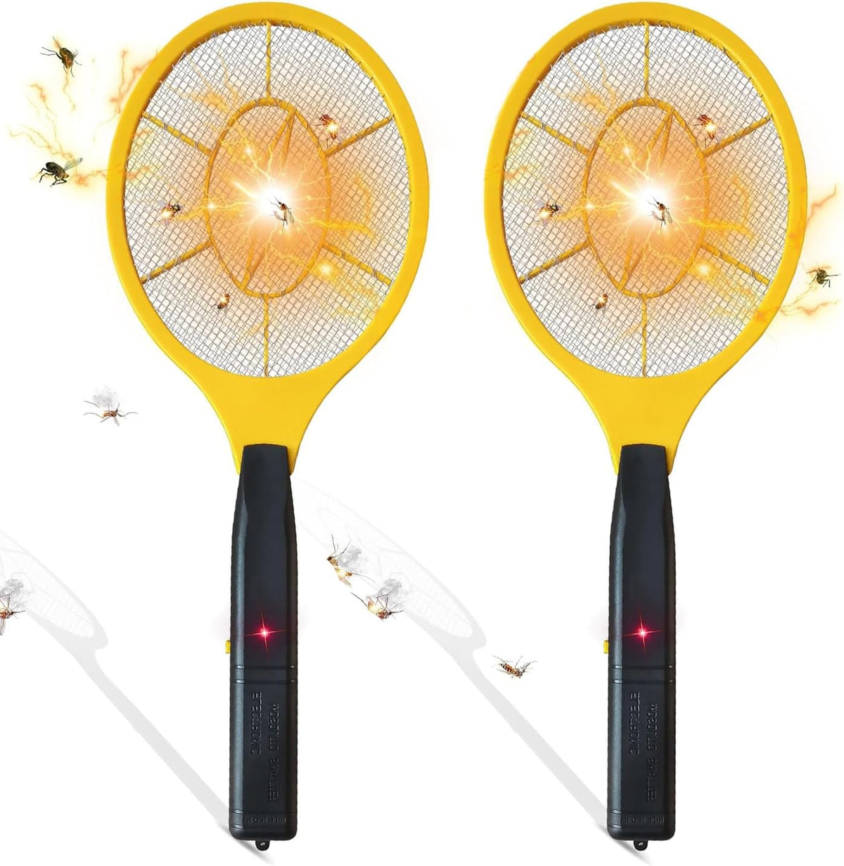 2 Pack Zapper Electric Zapper - Indoor Outdoor Zapping Racket for Control - Safe to Touch with 3-Layer Safety Mesh - PuriLite