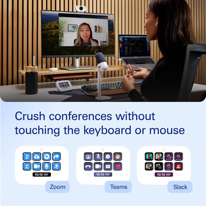 Elgato Stream Deck Neo – 8 Customizable Keys, 2 Touch Points, Speed Through Tasks & Workflows - Control Word, Excel, PowerPoint, Teams, Zoom, Spotify and more, Drag-’n-Drop Setup - Works with Mac & PC - PuriLite