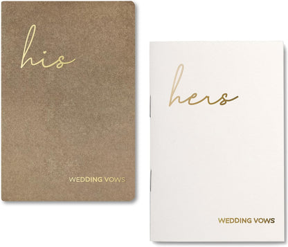 GroomBrideGifts Wedding Vow Book for His and Hers, Soft Touch, Perfectly Sized Bride and Groom Vow Books, Wedding Essentials, Wedding Registry Ideas, His and Hers Gifts - PuriLite