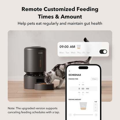 PETLIBRO Wi-Fi Automatic Cat Feeder with App Control, 5L, 180-Day Battery