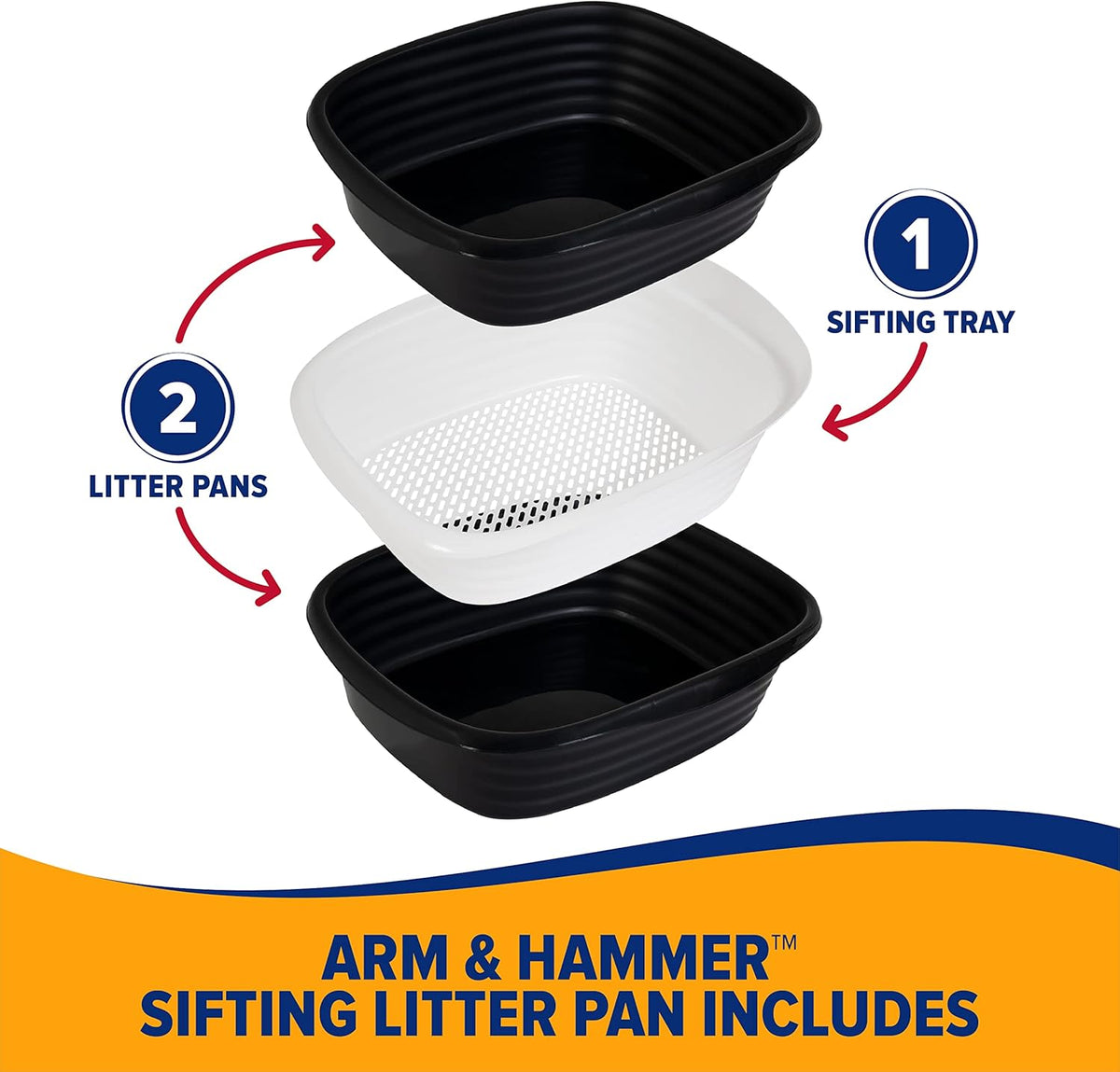 Arm & Hammer 42036 Large Sifting Litter Pan - PuriLite