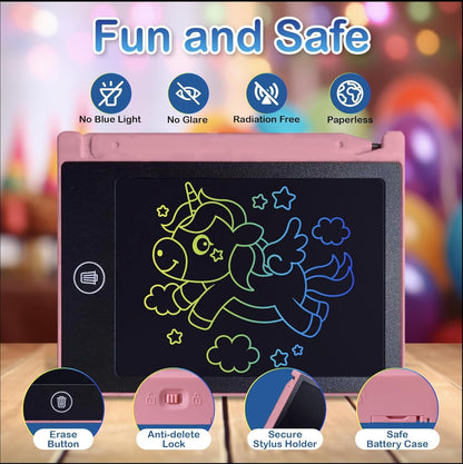 Mini LCD Writing Tablet for Kids, 12 Pack – 4.5 Inch Mini Drawing Board. Fun and Educational for Kids That Sketch and Doodle. Perfect Party Favor, Goodie Bag and Gift Bag Filler, School Prize Or Gift - PuriLite