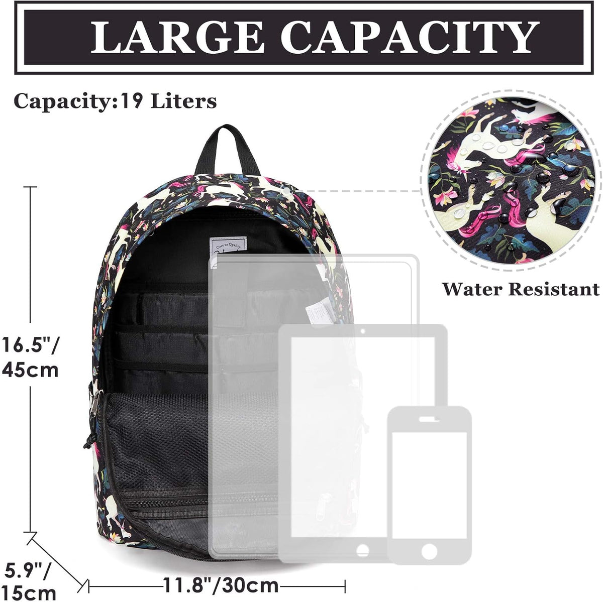 VASCHY Lightweight School Backpack for Women with Sleeve for 14" Laptop - PuriLite