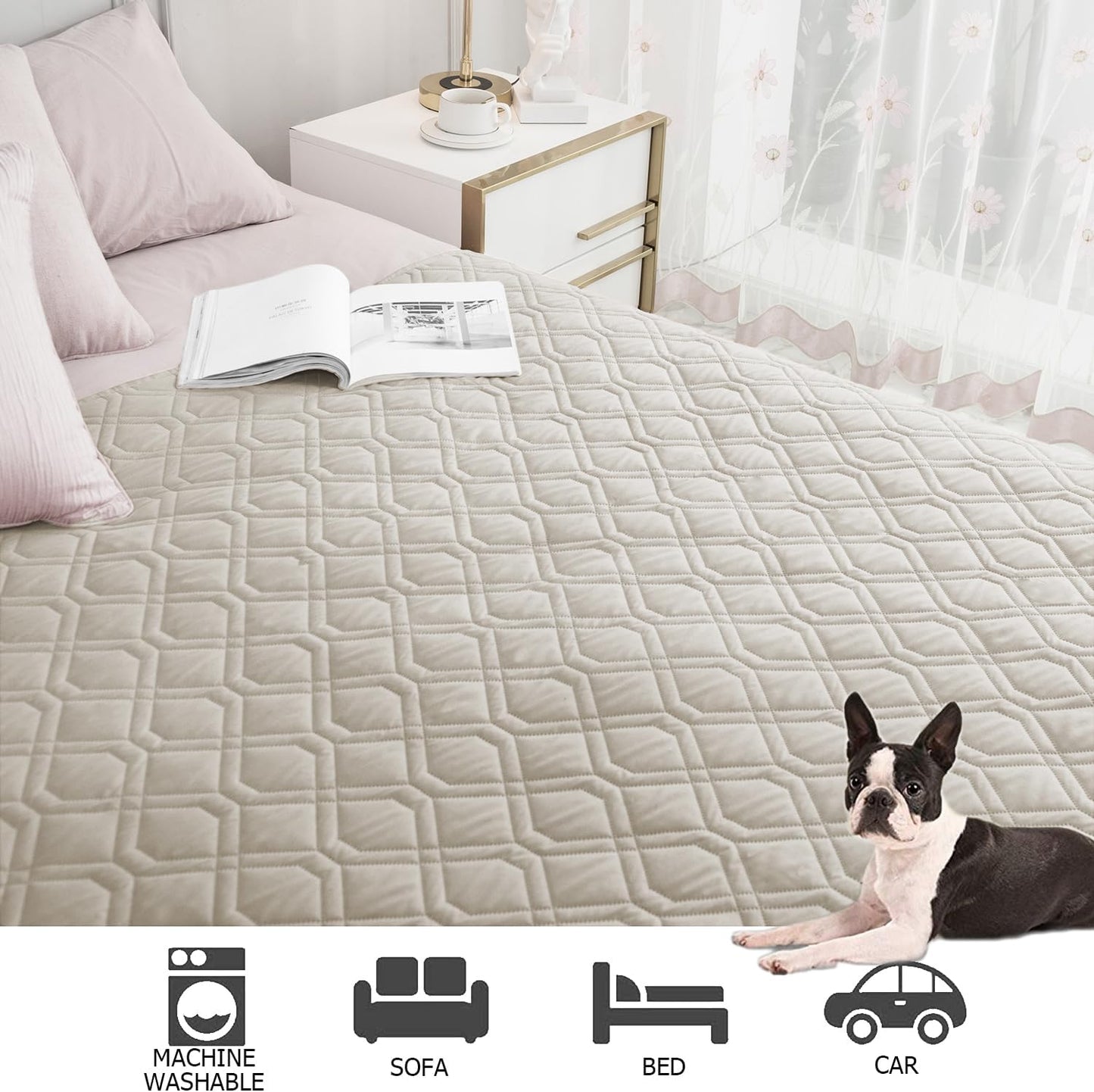 Ameritex Waterproof Dog Bed Cover Pet Blanket for Furniture Bed Couch Sofa Reversible - PuriLite