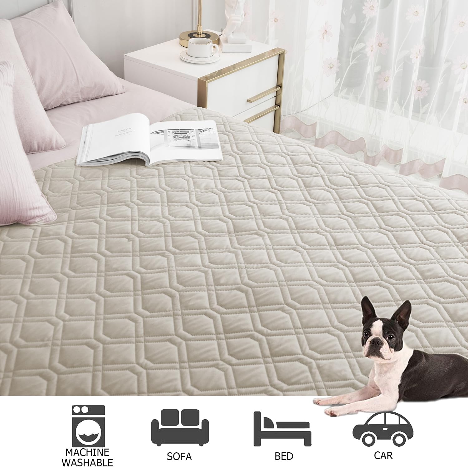 Ameritex Waterproof Dog Bed Cover Pet Blanket for Furniture Bed Couch Sofa Reversible - PuriLite