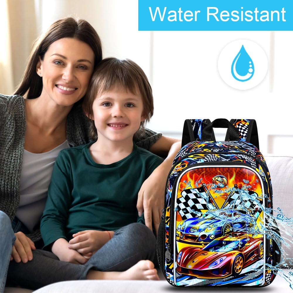 3pcs Backpack for Boys and Girls, 16” Kids Kindergarten Bookbag with Lunch Box, Cute Elementary Backpacks for Boy Girl - PuriLite
