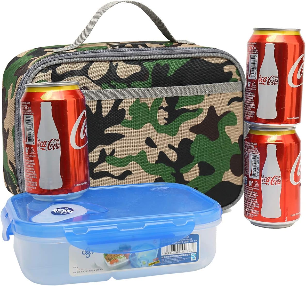 FlowFly Kids Lunch Box Insulated Soft Bag Mini Cooler Back to School Thermal Meal Tote Kit for Girls, Boys, Black - PuriLite