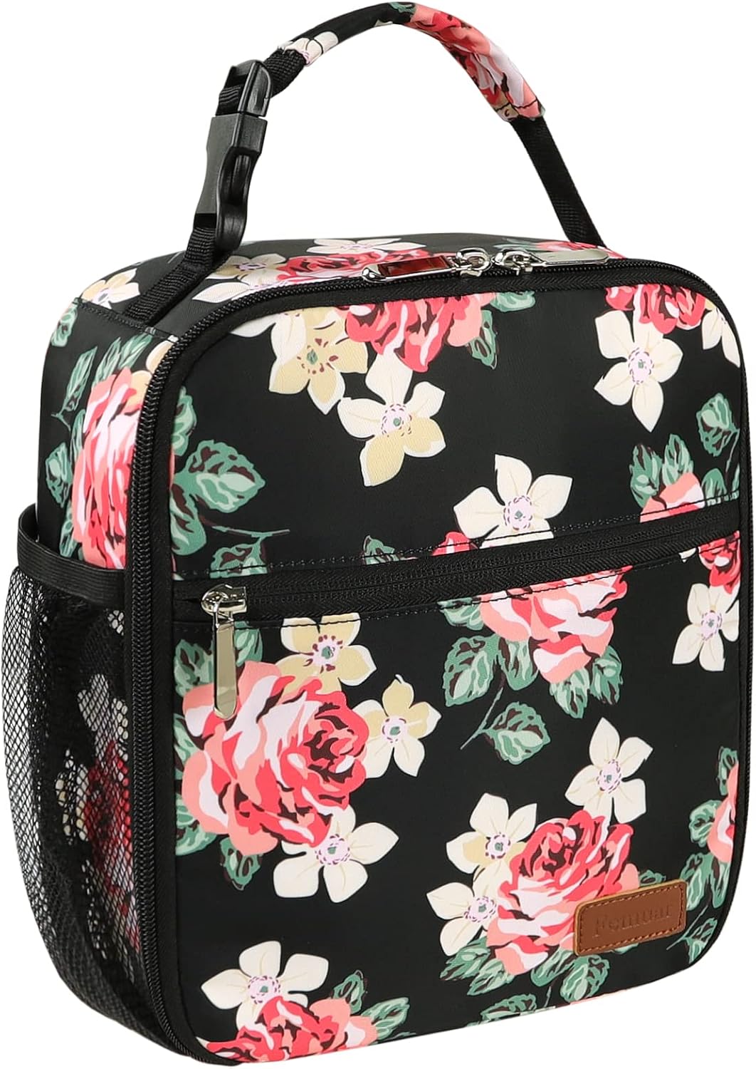 Lunch Box for Men Women Adults Small Lunch Bag for Office Work Picnic - Reusable Portable Lunchbox, Black - PuriLite