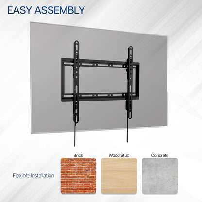 VIVO Extra Large Heavy Duty 43 to 100 inch LCD LED Curved and Flat Panel Screen, TV Wall Mount Bracket with Max 800x400mmmm VESA, Black, MOUNT-VW100F - PuriLite
