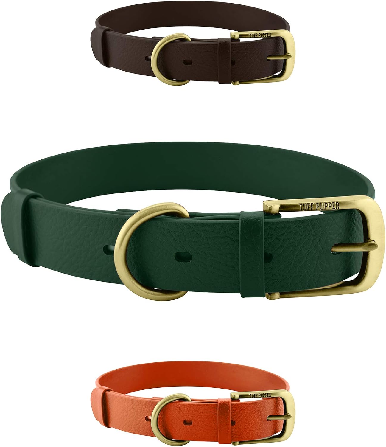 Tuff Pupper Classic Heavy Duty Dog Collar | 10x Stronger Than Leather | 100% Waterproof & Odor Proof Dog Collar | Tough Rust-Proof All Metal Hardware - PuriLite