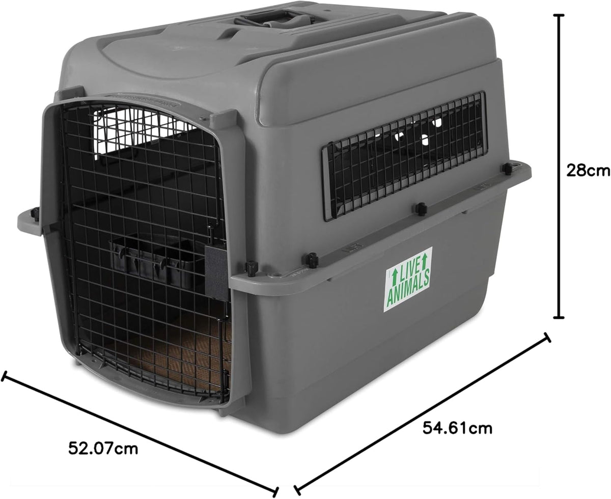 Petmate 00200 Sky Kennel for Pets from 25 to 30-Pound, Light Gray - PuriLite