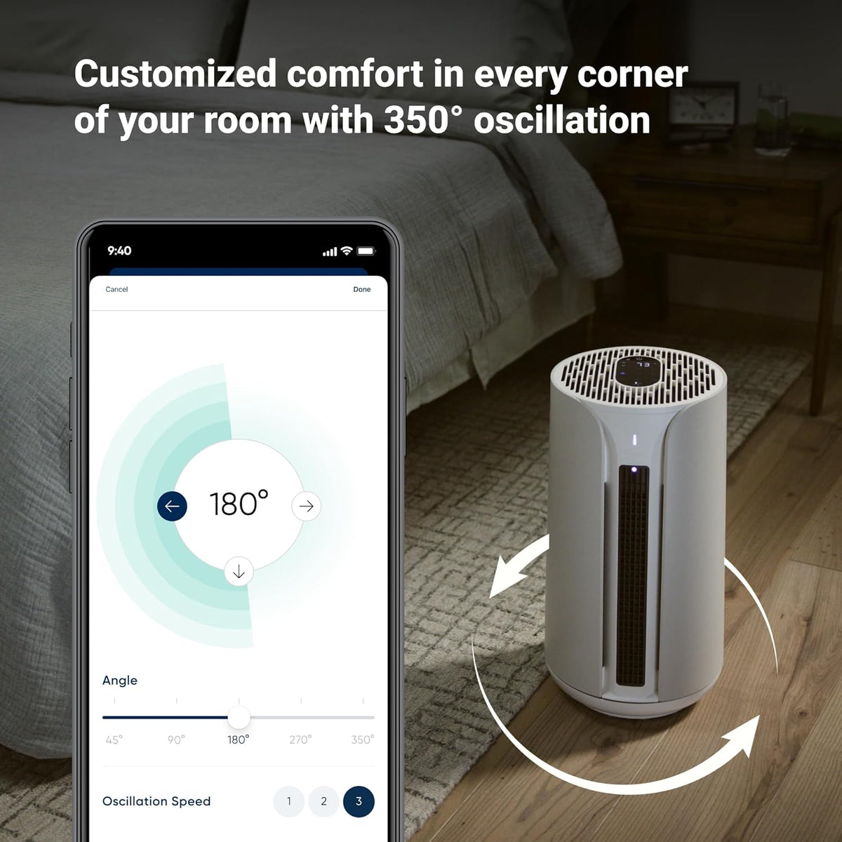 BLUEAIR Air Purifiers for Medium Rooms, Bedroom, Kitchen, Cleans 1,858 sqft in one hour, HEPASilent Smart Air Cleaner for Home, Pets, Allergies, Dust, Mold, Smoke - Blue Pure 311i Max - PuriLite